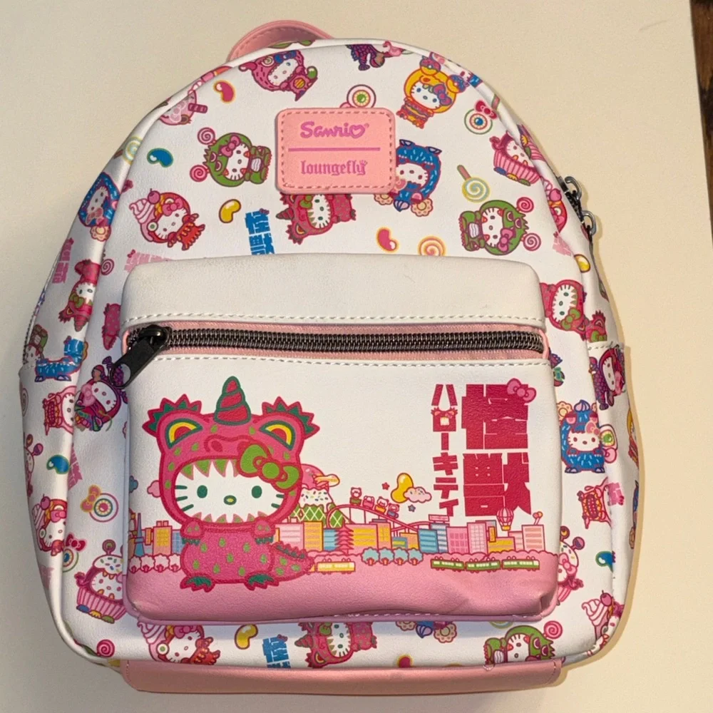 NWOT Loungefly Hello Kitty Monster Costumes Mini Backpack & Cardholder Set
